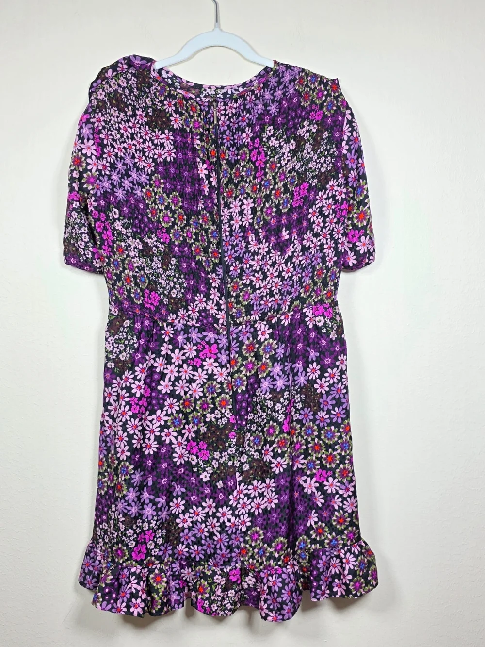 Kate Spade Pacific Petals Smocked Silk and Viscose Dress Size 6 MSRP $428